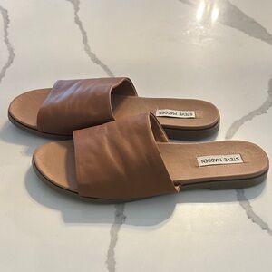 Steve Madden Tan Slide Sandals